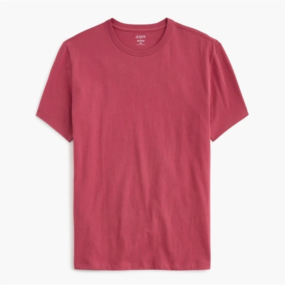 J. Crew Men's Short Sleeve Washed Tee Shirt in Warm Brick.  Size Large.